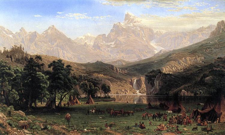 Albert Bierstadt Oil Painting The Rocky Mountains, Landers Peak - Click Image to Close